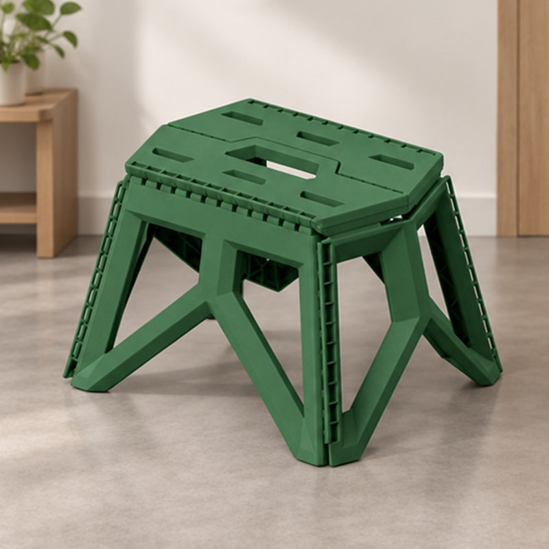 Modern Minimalist PP Plastic Foldable Stackable Carry Handle Kids Camping Chair Backless Armless For Outdoor Patio