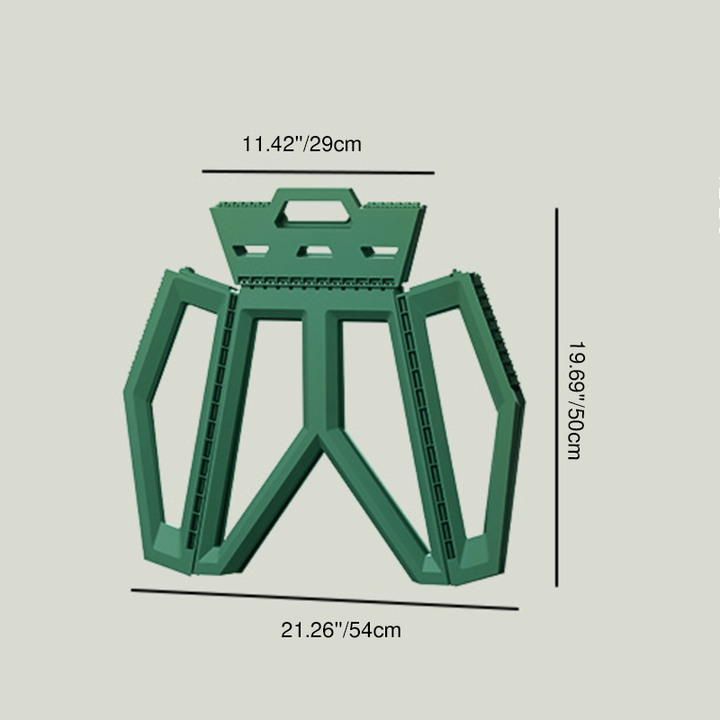 Modern Minimalist PP Plastic Foldable Stackable Carry Handle Kids Camping Chair Backless Armless For Outdoor Patio
