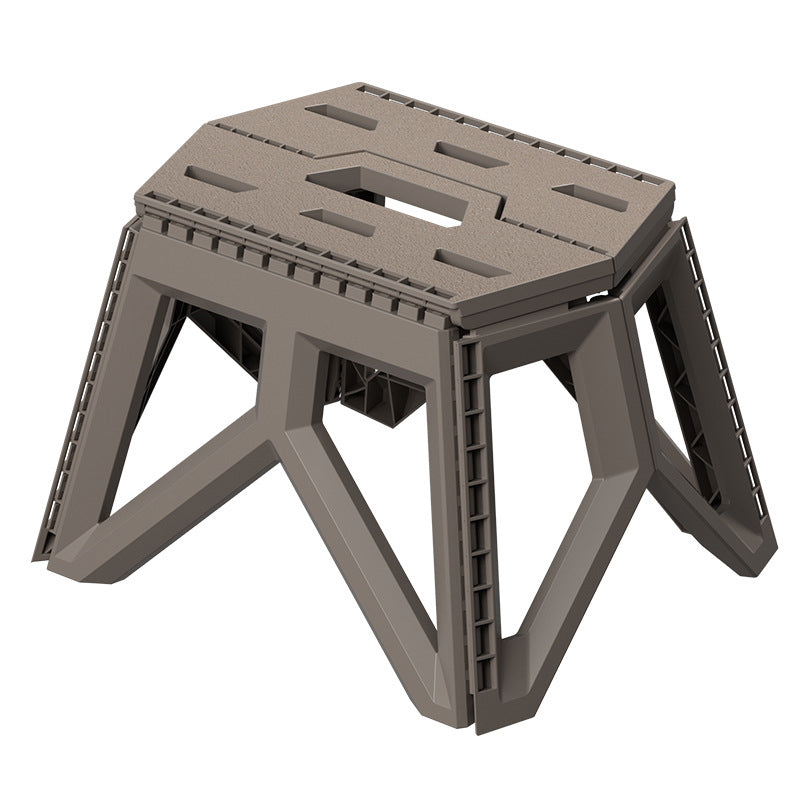 Modern Minimalist PP Plastic Foldable Stackable Carry Handle Kids Camping Chair Backless Armless For Outdoor Patio
