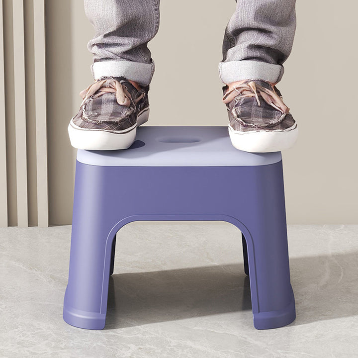 Modern Minimalist PP Plastic Stackable Space-Saving Low Stool Backless Armless Kids For Bathroom &amp; Entryway
