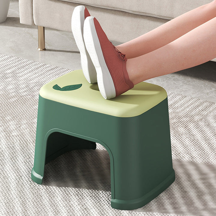 Modern Minimalist PP Plastic Stackable Space-Saving Low Stool Backless Armless Kids For Bathroom &amp; Entryway