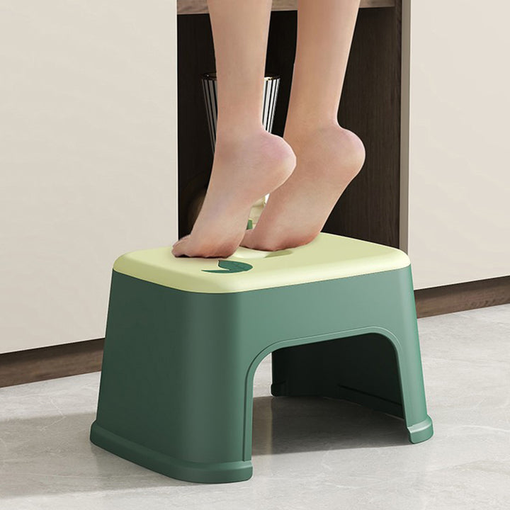 Modern Minimalist PP Plastic Stackable Space-Saving Low Stool Backless Armless Kids For Bathroom &amp; Entryway