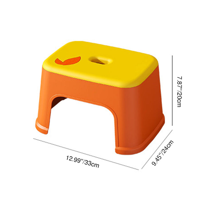 Modern Minimalist PP Plastic Stackable Space-Saving Low Stool Backless Armless Kids For Bathroom &amp; Entryway