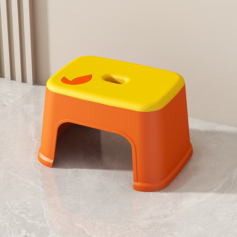 Modern Minimalist PP Plastic Stackable Space-Saving Low Stool Backless Armless Kids For Bathroom &amp; Entryway