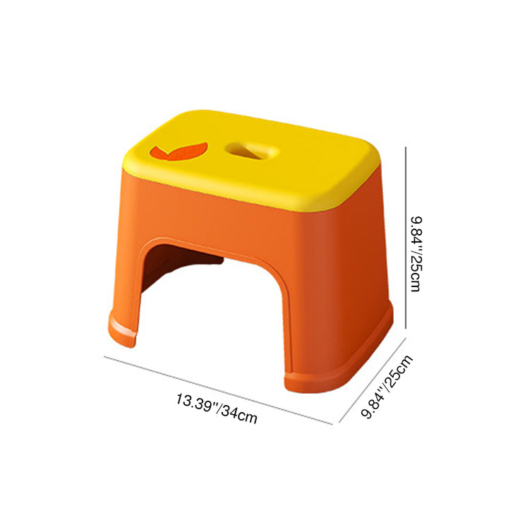 Modern Minimalist PP Plastic Stackable Space-Saving Low Stool Backless Armless Kids For Bathroom &amp; Entryway