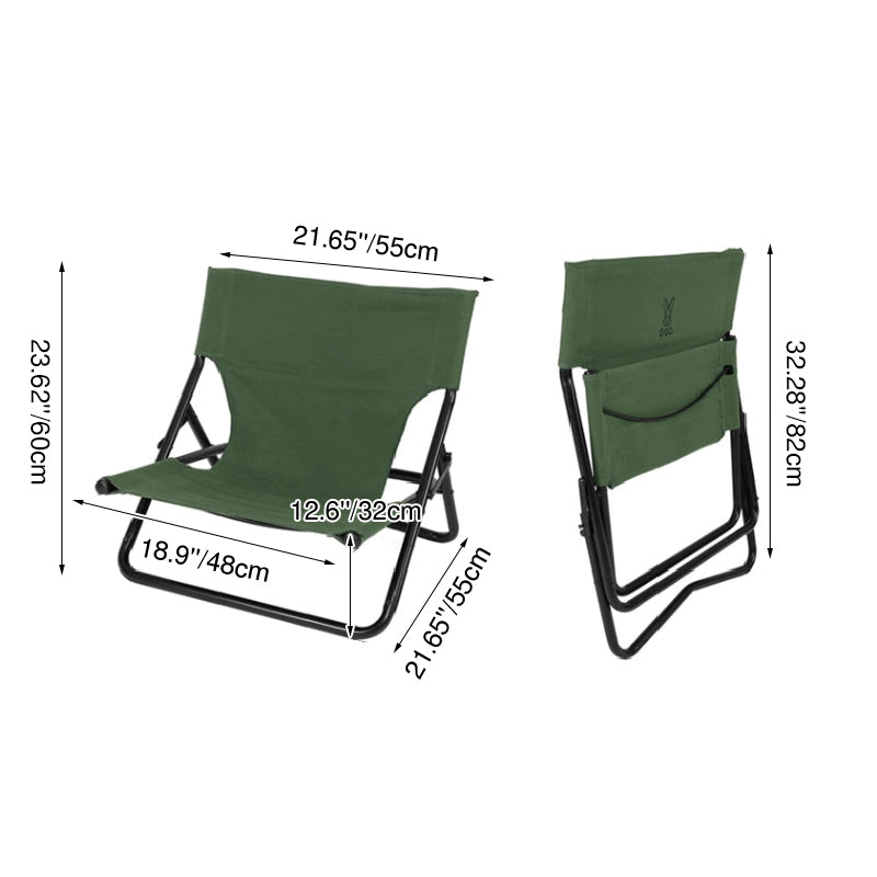 Modern Minimalist Oxford Fabric Carbon Steel Foldable Camping Chair Backrest Armless For Outdoor Patio