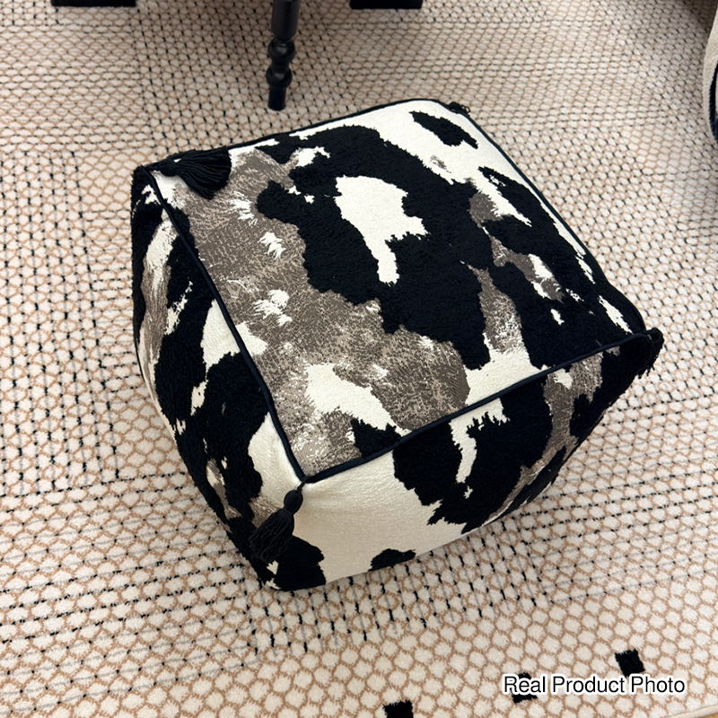 Contemporary Nordic Chenille EPP Beads Movable Lightweight Square Footstool Backless Armless For Living Room &amp; Bedroom