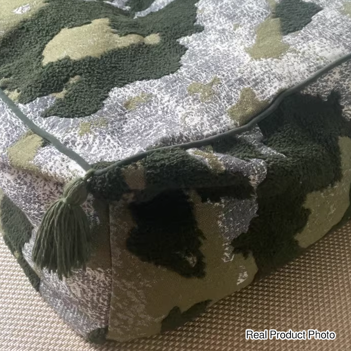 Contemporary Nordic Chenille EPP Beads Movable Lightweight Square Footstool Backless Armless For Living Room &amp; Bedroom