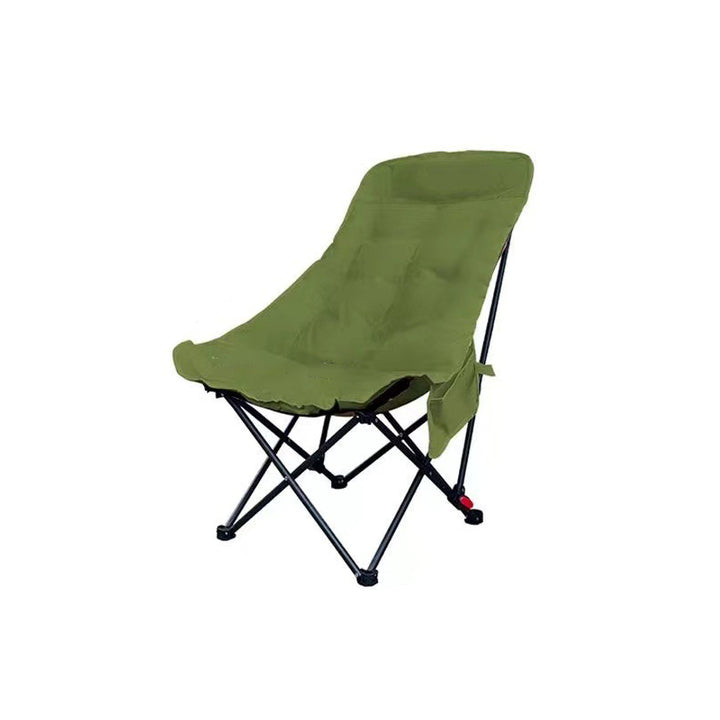 Modern Minimalist Oxford Fabric Carbon Steel EVA EPE Foldable Lightweight High-Back Camping Chair Backrest Armless For Outdoor Patio