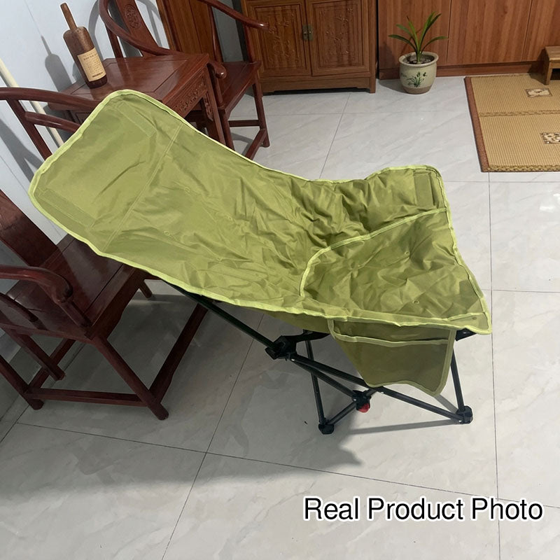 Modern Minimalist Oxford Fabric Carbon Steel EVA EPE Foldable Lightweight High-Back Camping Chair Backrest Armless For Outdoor Patio