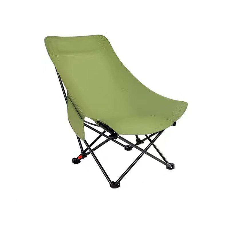 Modern Minimalist Oxford Fabric Carbon Steel EVA EPE Foldable Lightweight High-Back Camping Chair Backrest Armless For Outdoor Patio
