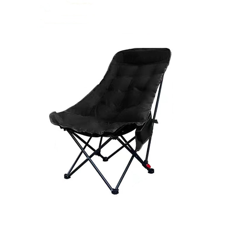 Modern Minimalist Oxford Fabric Carbon Steel EVA EPE Foldable Lightweight High-Back Camping Chair Backrest Armless For Outdoor Patio