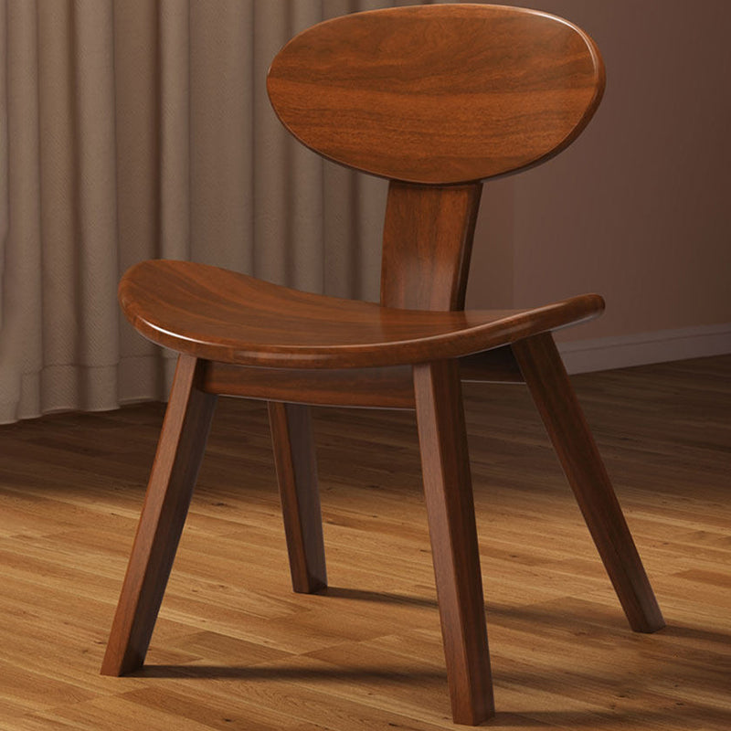 Traditional Farmhouse Solid Rubberwood Yuanbao-Shaped Decorative Kids Backrest Armless Low Stool For Entryway