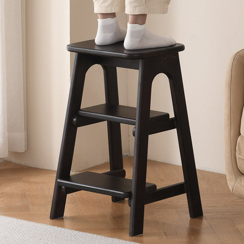 Modern Minimalist Ash Wood Highly Practical Stepped Shape Backrest Armless 3-Tier Step Stool For Living Room