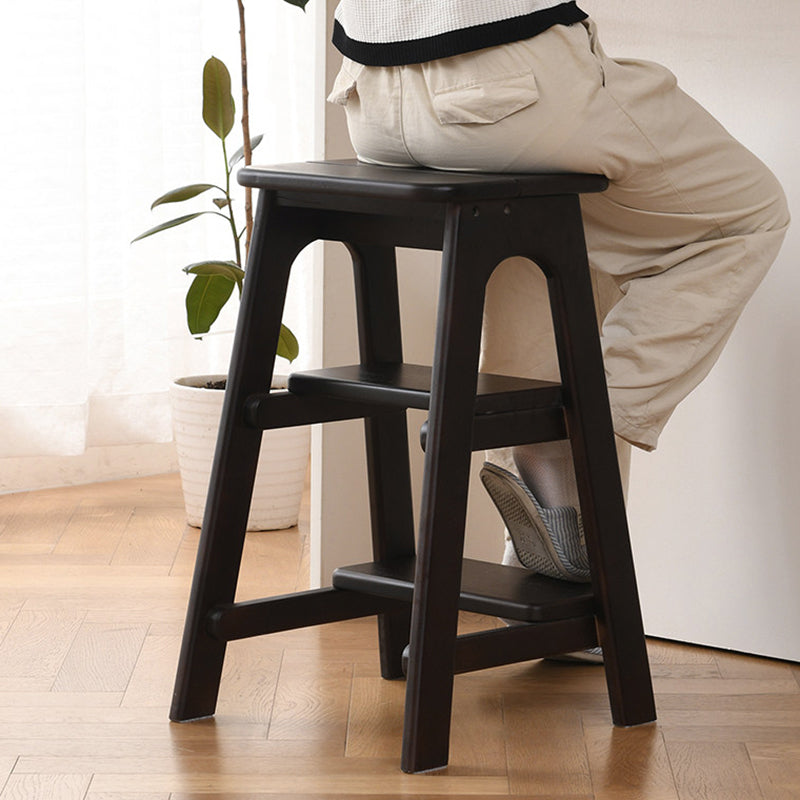 Modern Minimalist Ash Wood Highly Practical Stepped Shape Backrest Armless 3-Tier Step Stool For Living Room