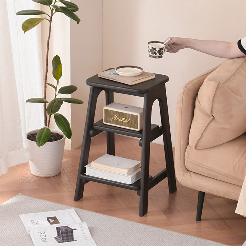 Modern Minimalist Ash Wood Highly Practical Stepped Shape Backrest Armless 3-Tier Step Stool For Living Room