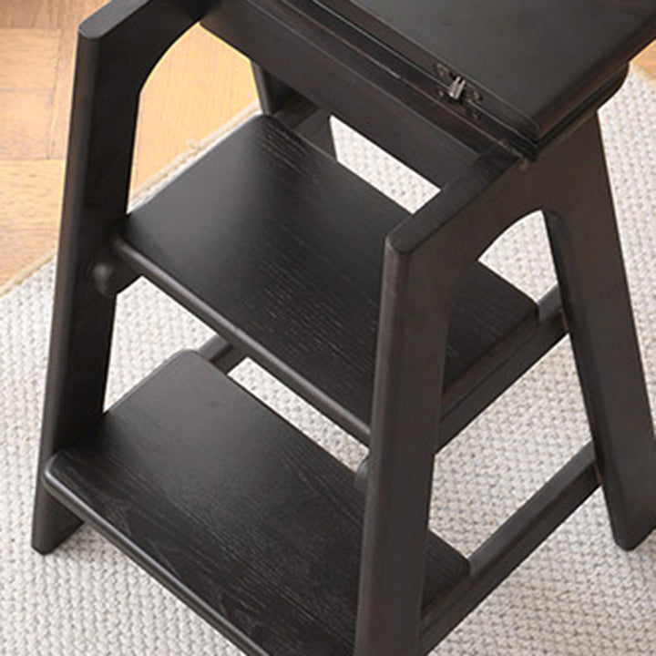 Modern Minimalist Ash Wood Highly Practical Stepped Shape Backrest Armless 3-Tier Step Stool For Living Room