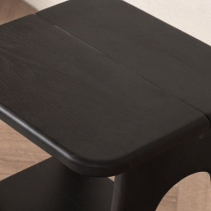Modern Minimalist Ash Wood Highly Practical Stepped Shape Backrest Armless 3-Tier Step Stool For Living Room