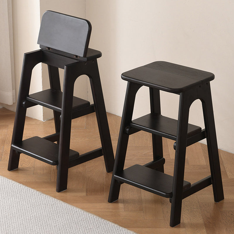 Modern Minimalist Ash Wood Highly Practical Stepped Shape Backrest Armless 3-Tier Step Stool For Living Room