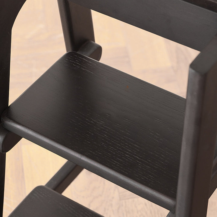Modern Minimalist Ash Wood Highly Practical Stepped Shape Backrest Armless 3-Tier Step Stool For Living Room