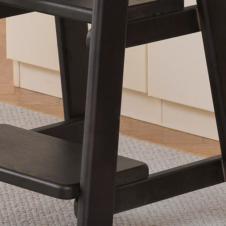 Modern Minimalist Ash Wood Highly Practical Stepped Shape Backrest Armless 3-Tier Step Stool For Living Room