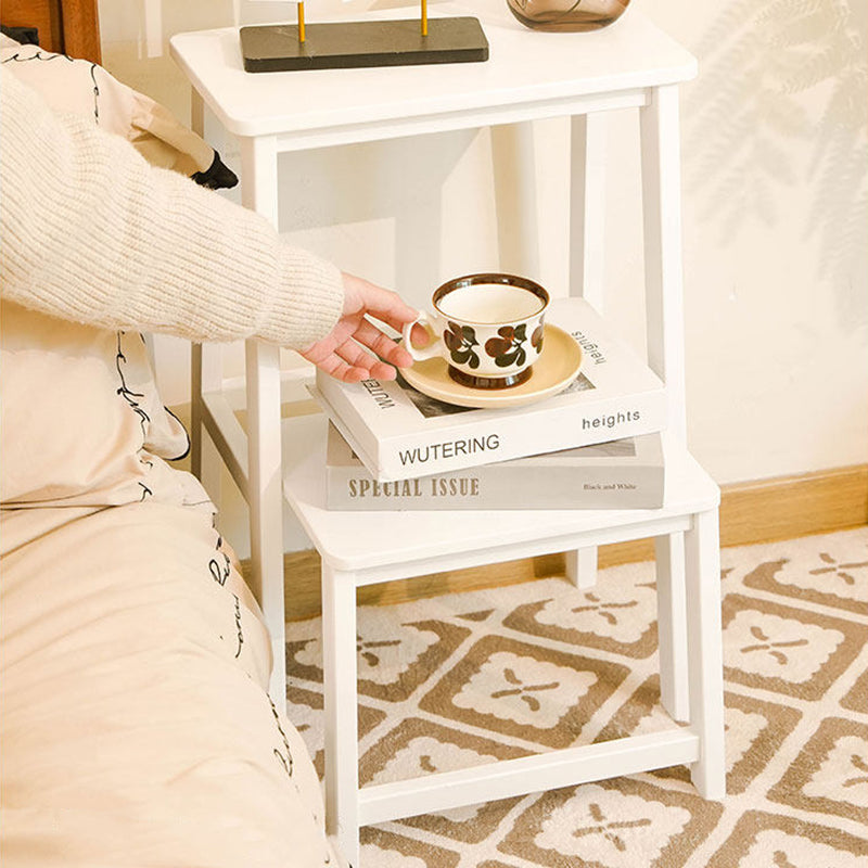 Modern Minimalist Moso Bamboo Highly Practical Space-Saving Backrest Armless Step Stool 2-Step For Living Room