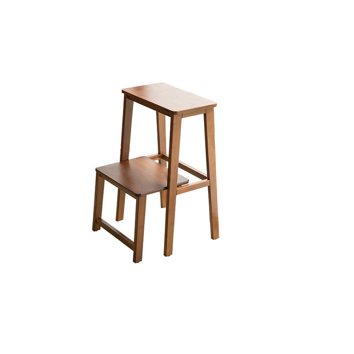 Modern Minimalist Moso Bamboo Highly Practical Space-Saving Backrest Armless Step Stool 2-Step For Living Room