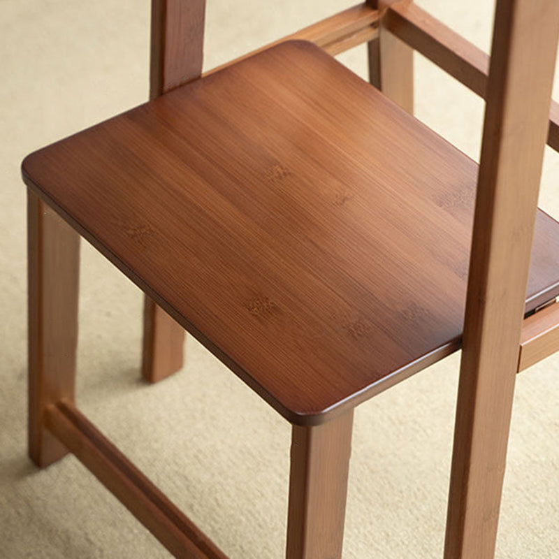 Modern Minimalist Moso Bamboo Highly Practical Space-Saving Backrest Armless Step Stool 2-Step For Living Room