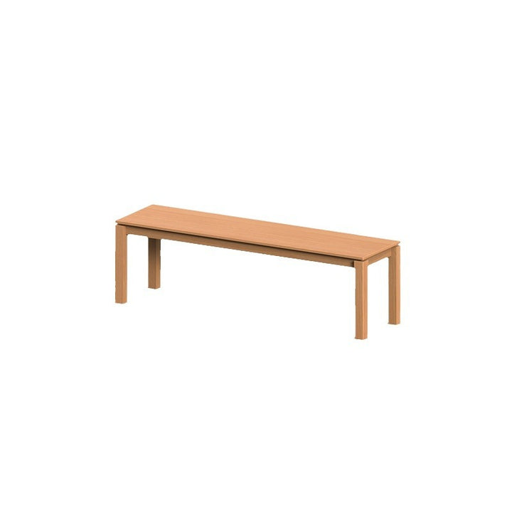 Modern Minimalist Cherry Wood &amp; Beech Wood Decorative Rectangular Backless Armless Bench For Entryway &amp; Dining Room