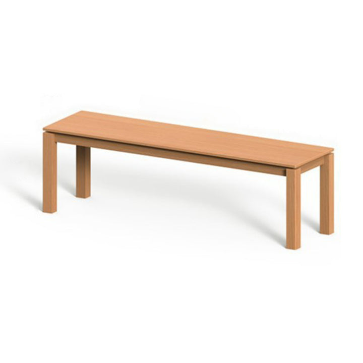 Modern Minimalist Cherry Wood &amp; Beech Wood Decorative Rectangular Backless Armless Bench For Entryway &amp; Dining Room
