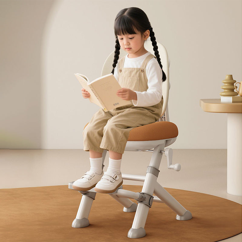Modern Minimalist High-Resilience Mesh Carbon Steel Foam Sponge Kids Square Seat With Adaptive Backrest Footrest Highly Practical Armless Desk Chair For Home Office