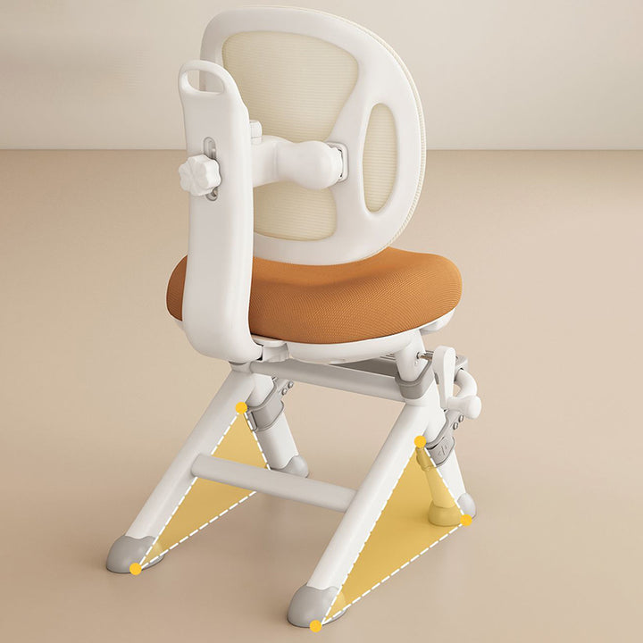 Modern Minimalist High-Resilience Mesh Carbon Steel Foam Sponge Kids Square Seat With Adaptive Backrest Footrest Highly Practical Armless Desk Chair For Home Office