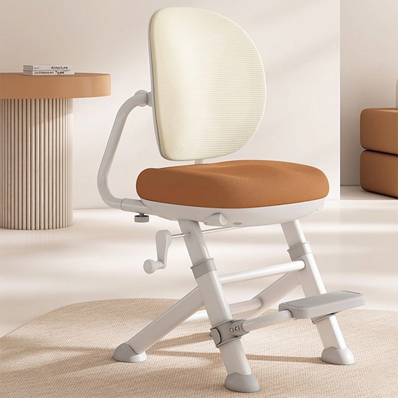 Modern Minimalist High-Resilience Mesh Carbon Steel Foam Sponge Kids Square Seat With Adaptive Backrest Footrest Highly Practical Armless Desk Chair For Home Office