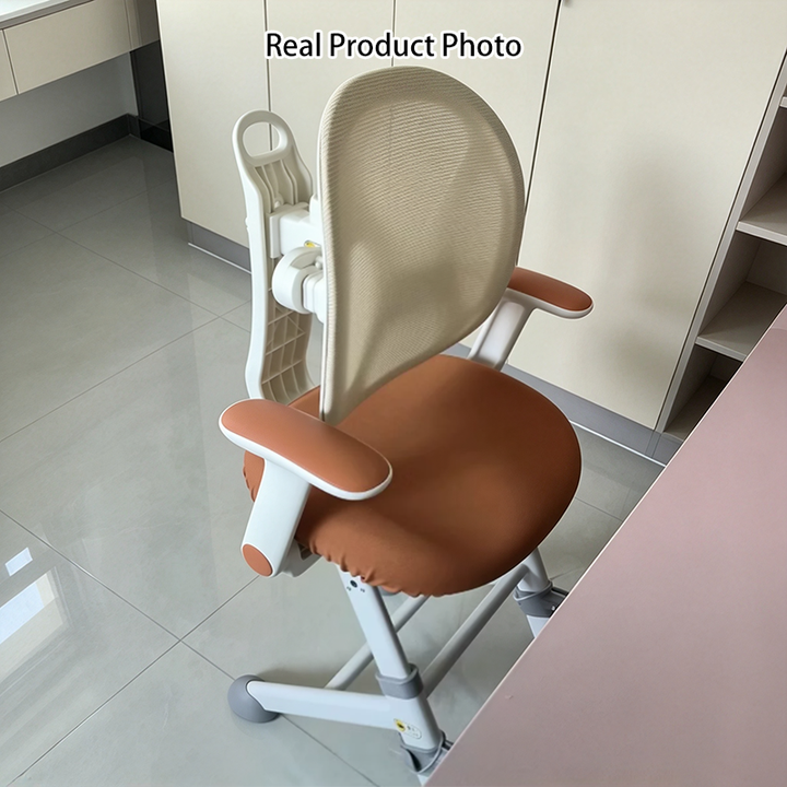 Modern Minimalist High-Resilience Mesh Carbon Steel Foam Sponge Kids Square Seat With Adaptive Backrest Footrest Highly Practical Armless Desk Chair For Home Office