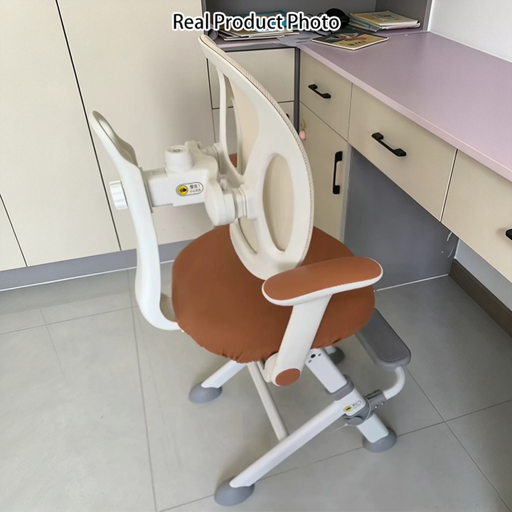 Modern Minimalist High-Resilience Mesh Carbon Steel Foam Sponge Kids Square Seat With Adaptive Backrest Footrest Highly Practical Armless Desk Chair For Home Office