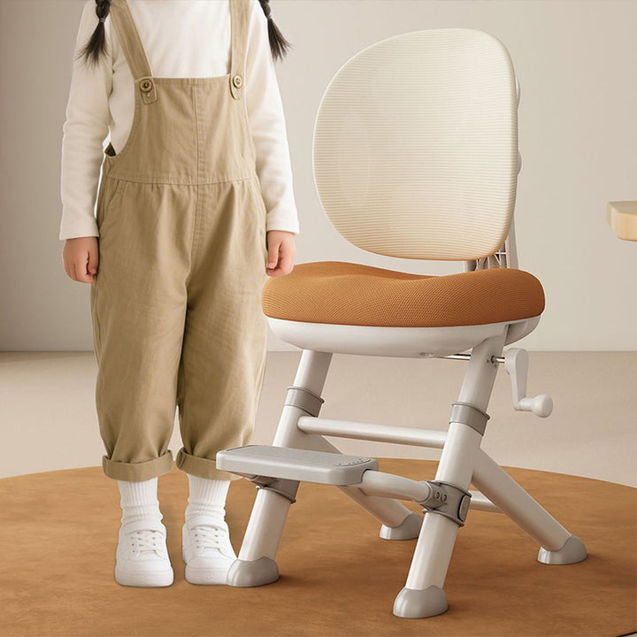 Modern Minimalist High-Resilience Mesh Carbon Steel Foam Sponge Kids Square Seat With Adaptive Backrest Footrest Highly Practical Armless Desk Chair For Home Office