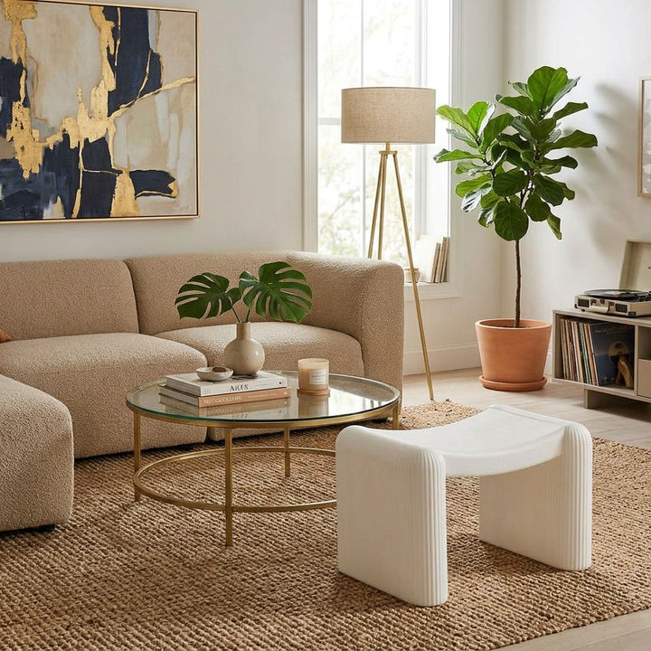 Contemporary Nordic PP Plastic Saddle-Shaped Stool Decorative Stackable Backless Armless Low Stool For Entryway &amp; Living Room