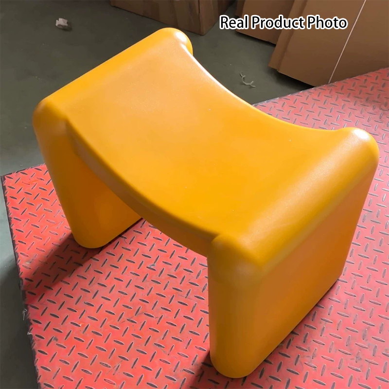 Contemporary Nordic PP Plastic Saddle-Shaped Stool Decorative Stackable Backless Armless Low Stool For Entryway &amp; Living Room