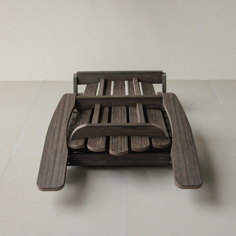 Modern Minimalist HDPE Stainless Steel Foldable Frog Shaped Wide Backrest Armrests Outdoor Lounge Chair For Outdoor Patio