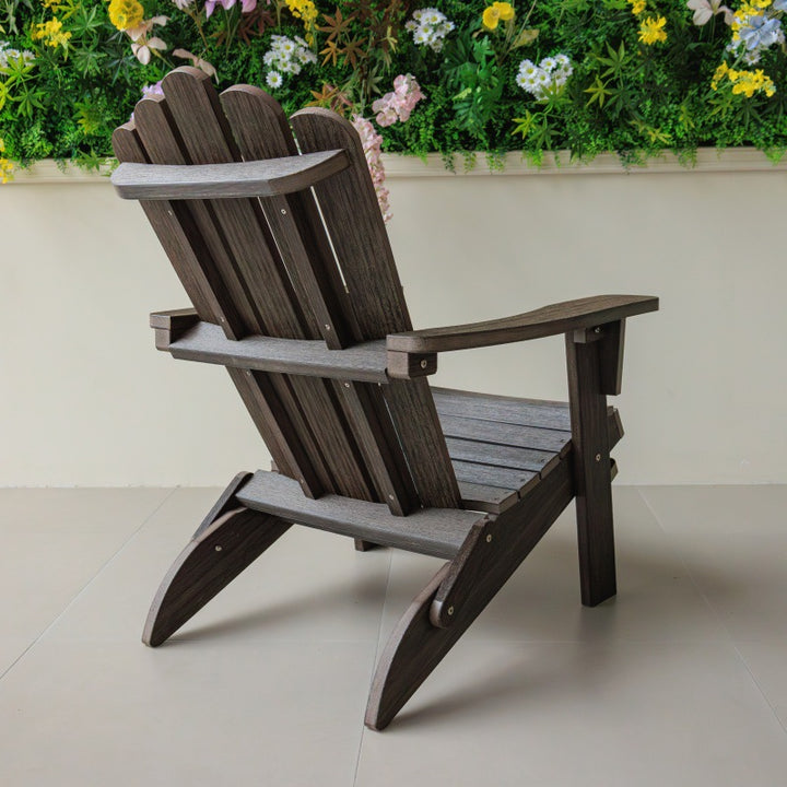 Modern Minimalist HDPE Stainless Steel Foldable Frog Shaped Wide Backrest Armrests Outdoor Lounge Chair For Outdoor Patio