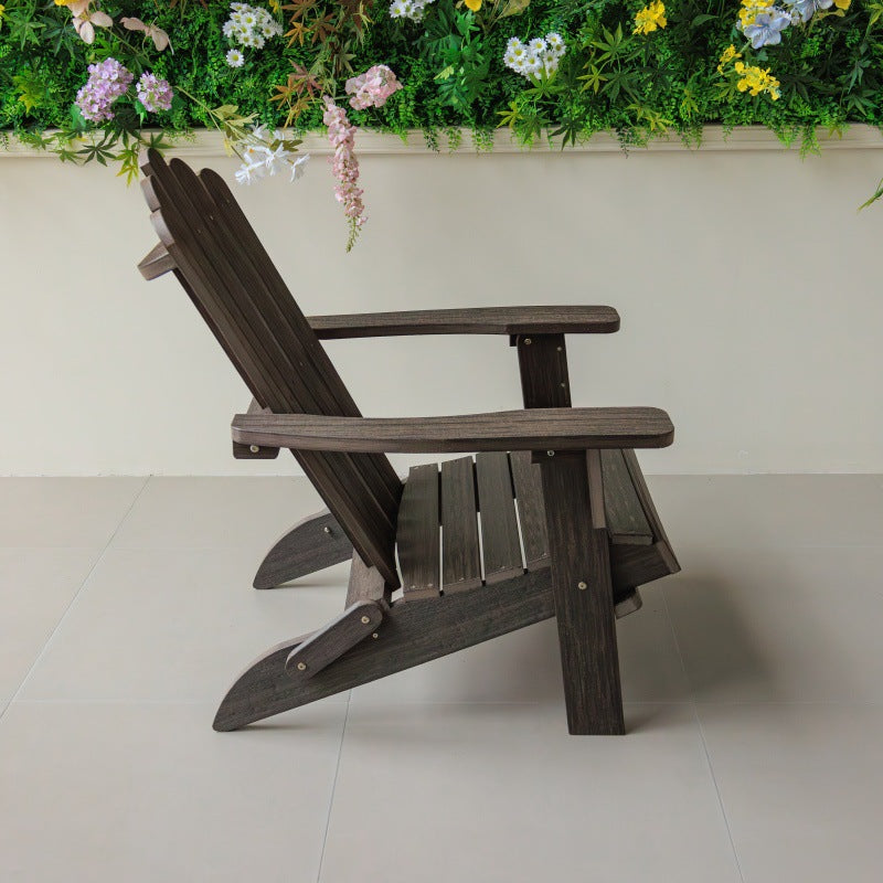 Modern Minimalist HDPE Stainless Steel Foldable Frog Shaped Wide Backrest Armrests Outdoor Lounge Chair For Outdoor Patio