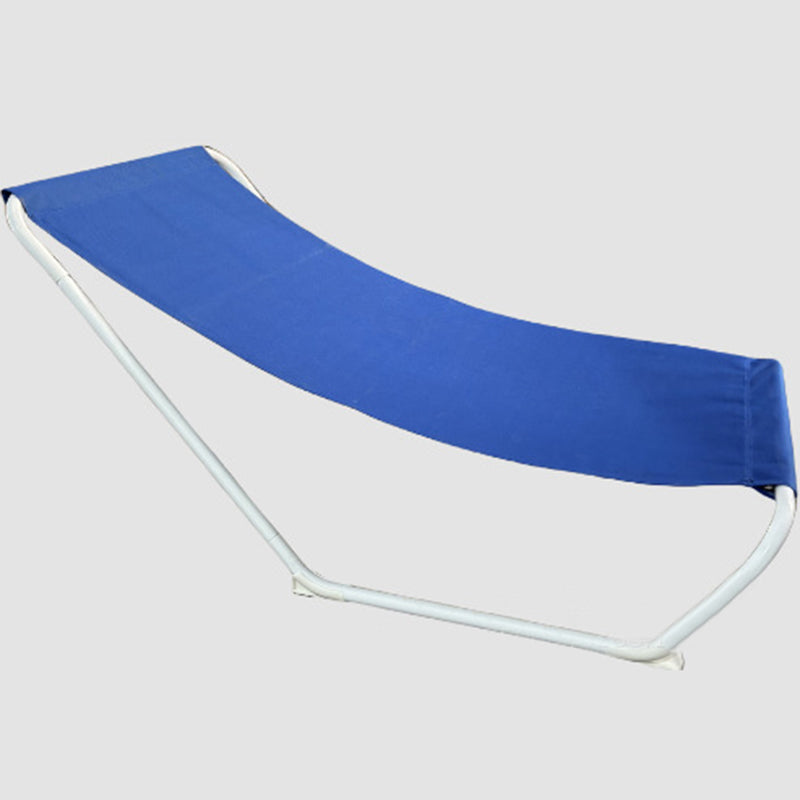 Modern Minimalist Iron Oxford Fabric Foldable Lightweight Backrest Armless Outdoor Lounge Chair For Outdoor