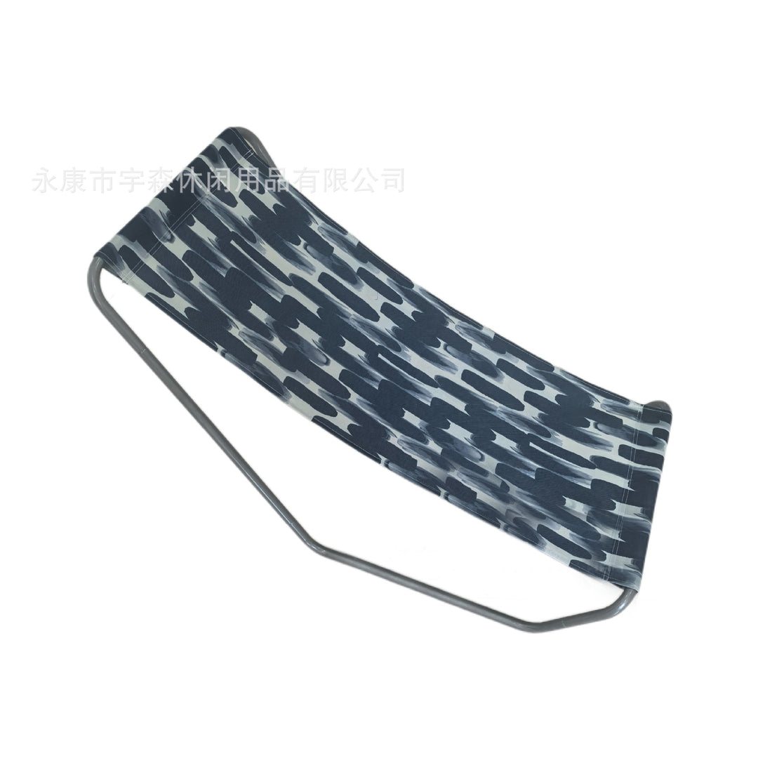 Modern Minimalist Iron Oxford Fabric Foldable Lightweight Backrest Armless Outdoor Lounge Chair For Outdoor