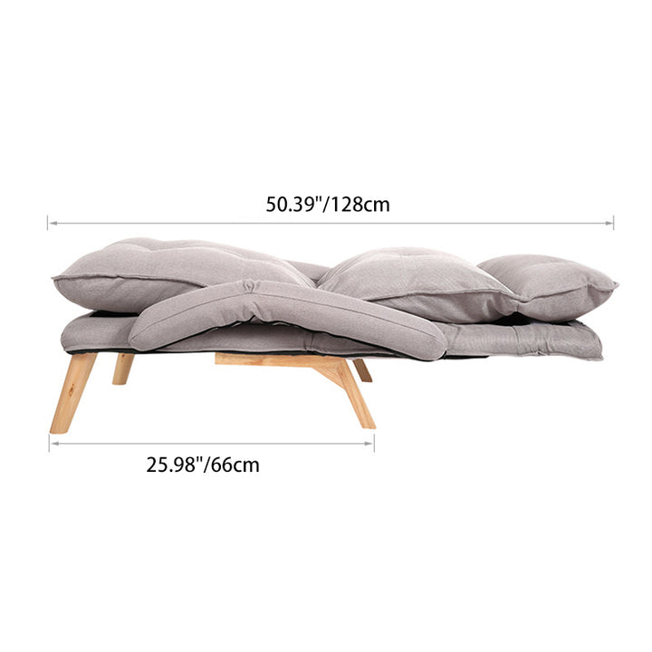 Modern Minimalist Polyester Steel Rubberwood Foam Sponge &amp; PP Cotton Padded Cozy Fabric With Adjustable Backrest Armrest Accent Chair For Living Room