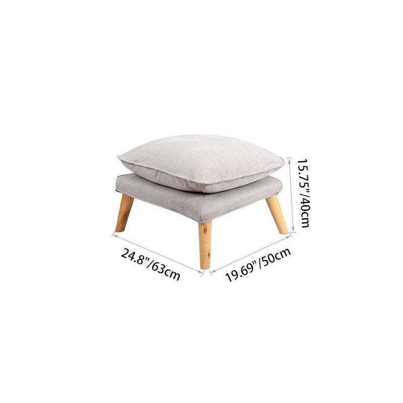 Modern Minimalist Polyester Steel Rubberwood Foam Sponge &amp; PP Cotton Padded Cozy Fabric With Adjustable Backrest Armrest Accent Chair For Living Room