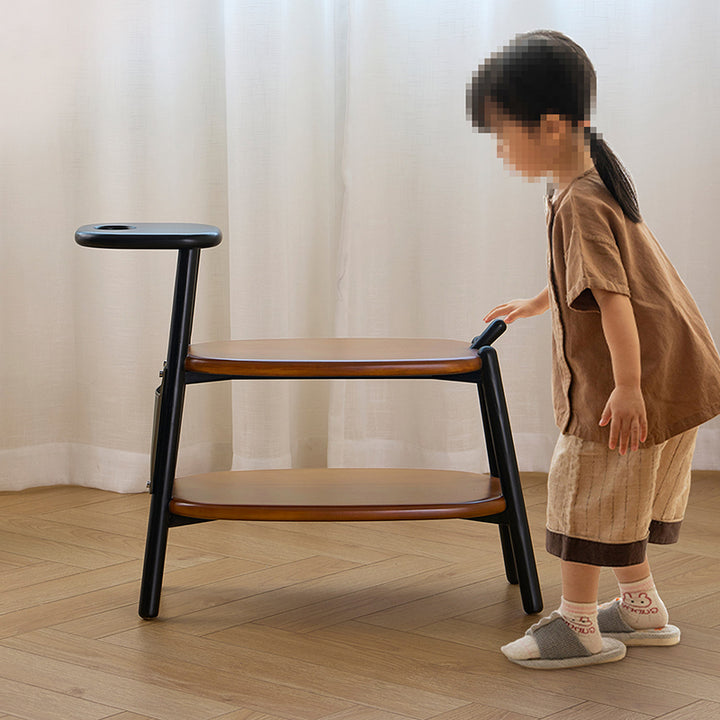 Modern Minimalist Boxwood &amp; Ash Wood Saddle-Style Faux Leather Pony-Shaped Space-Saving Decorative Backless Armless Shoe Stool For Entryway