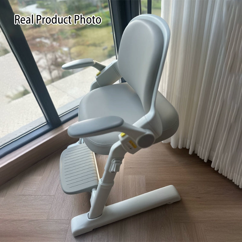 Modern Minimalist Faux Leather Fishing Line Mesh Fabric Steel ABS Plywood High-Resilience Custom Foam Kid Adjustable 4-Position Backrest Armrest Desk Chair For Home Office