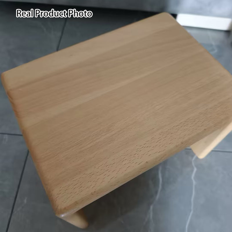 Modern Minimalist Beech Wood Square Stackable Kids Backless Armless Low Stool For Living Room