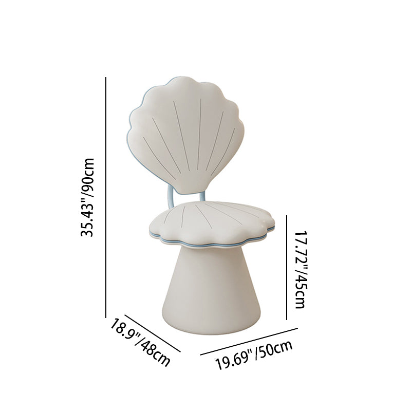 Contemporary Nordic Faux Leather Carbon Steel Plywood Velvet Foam Sponge Swivel Padded Seat Shell Design Backrest Armless Vanity Stool For Bedroom
