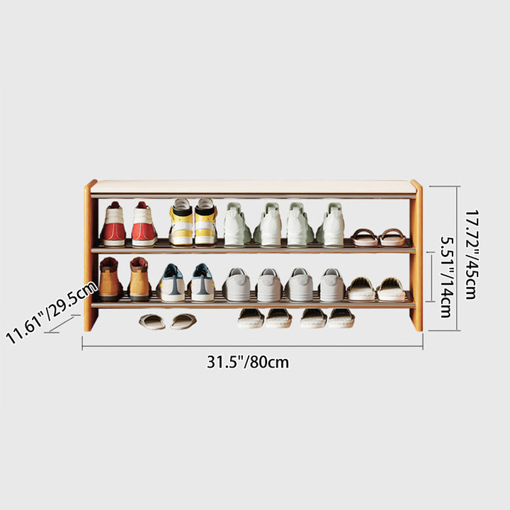 Modern Minimalist Microfiber Faux Leather Edge-Glued Rubberwood Wood Panel Stainless Steel Rectangular Space-Saving Shoe Bench For Entryway